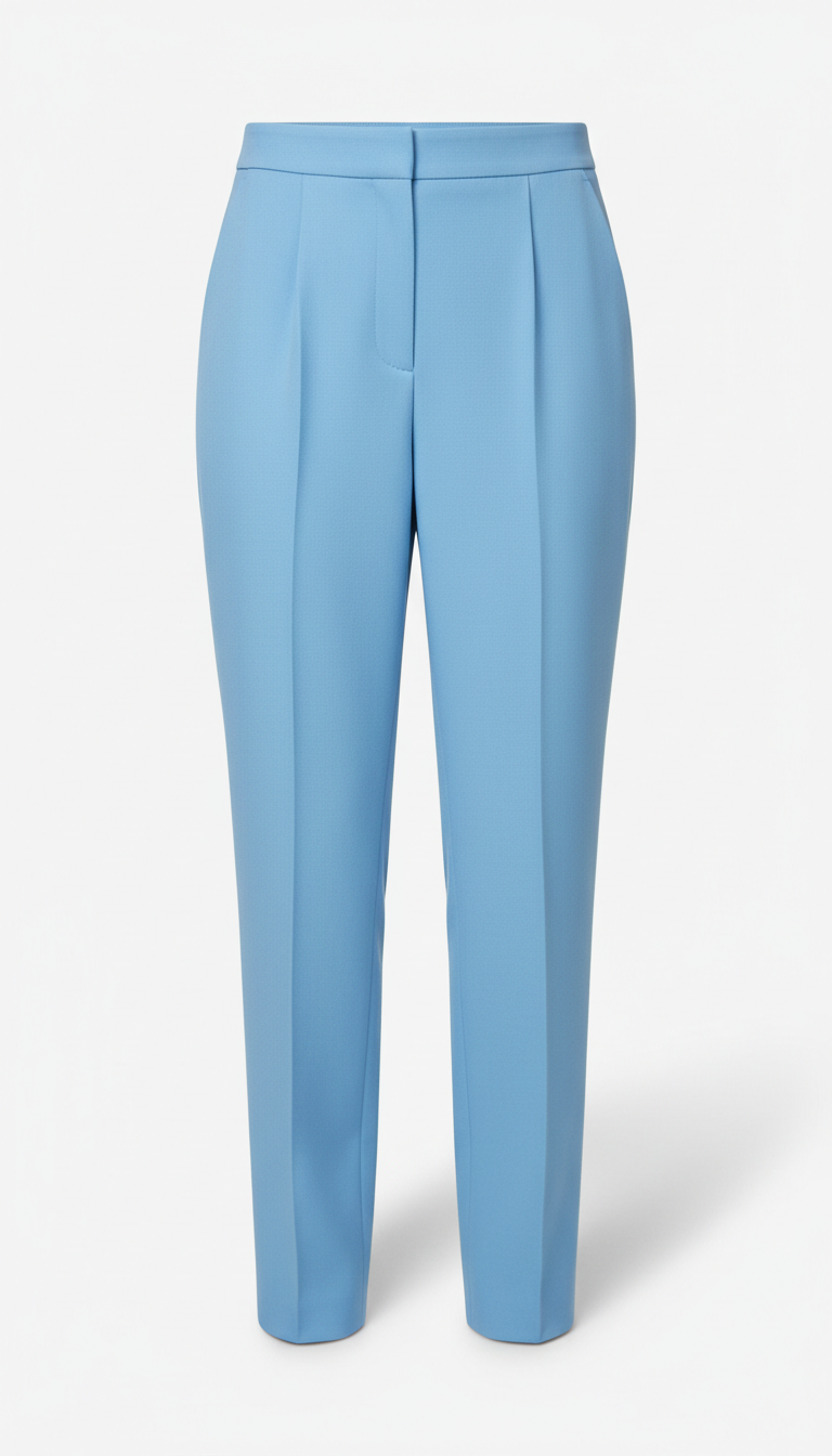 Sky Blue Structured Trousers