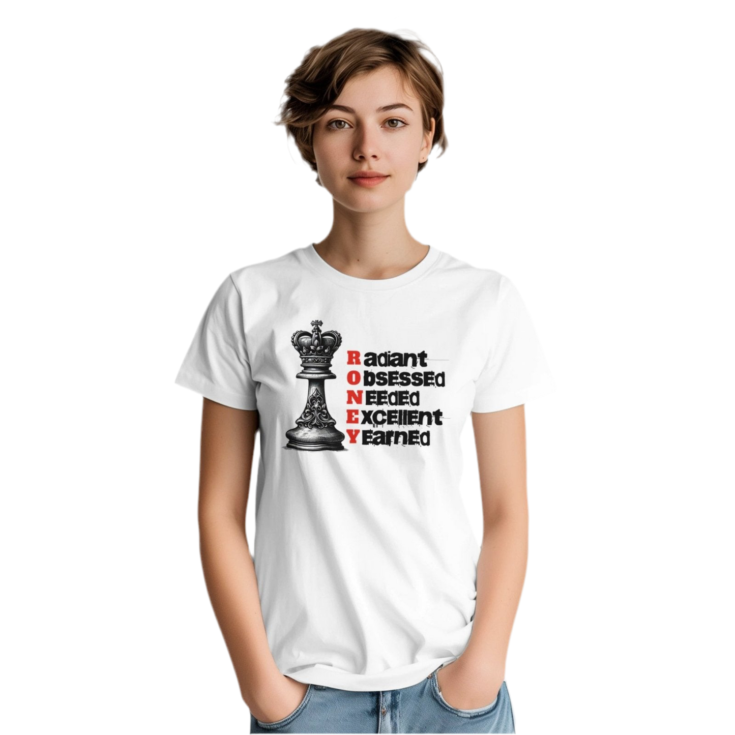Tendaroneys Womens Acronym Heavyweight Unisex Crewneck T-shirt
