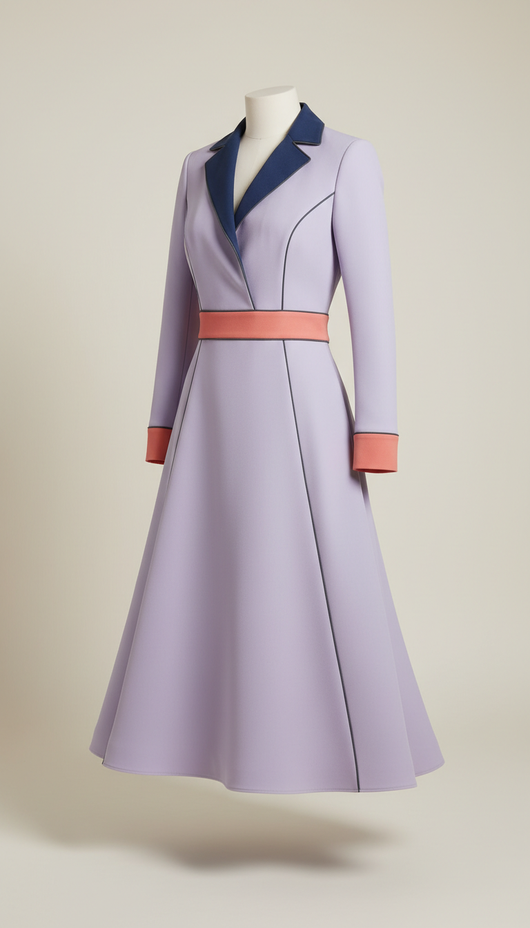 Lavender Mist Tailored Dress