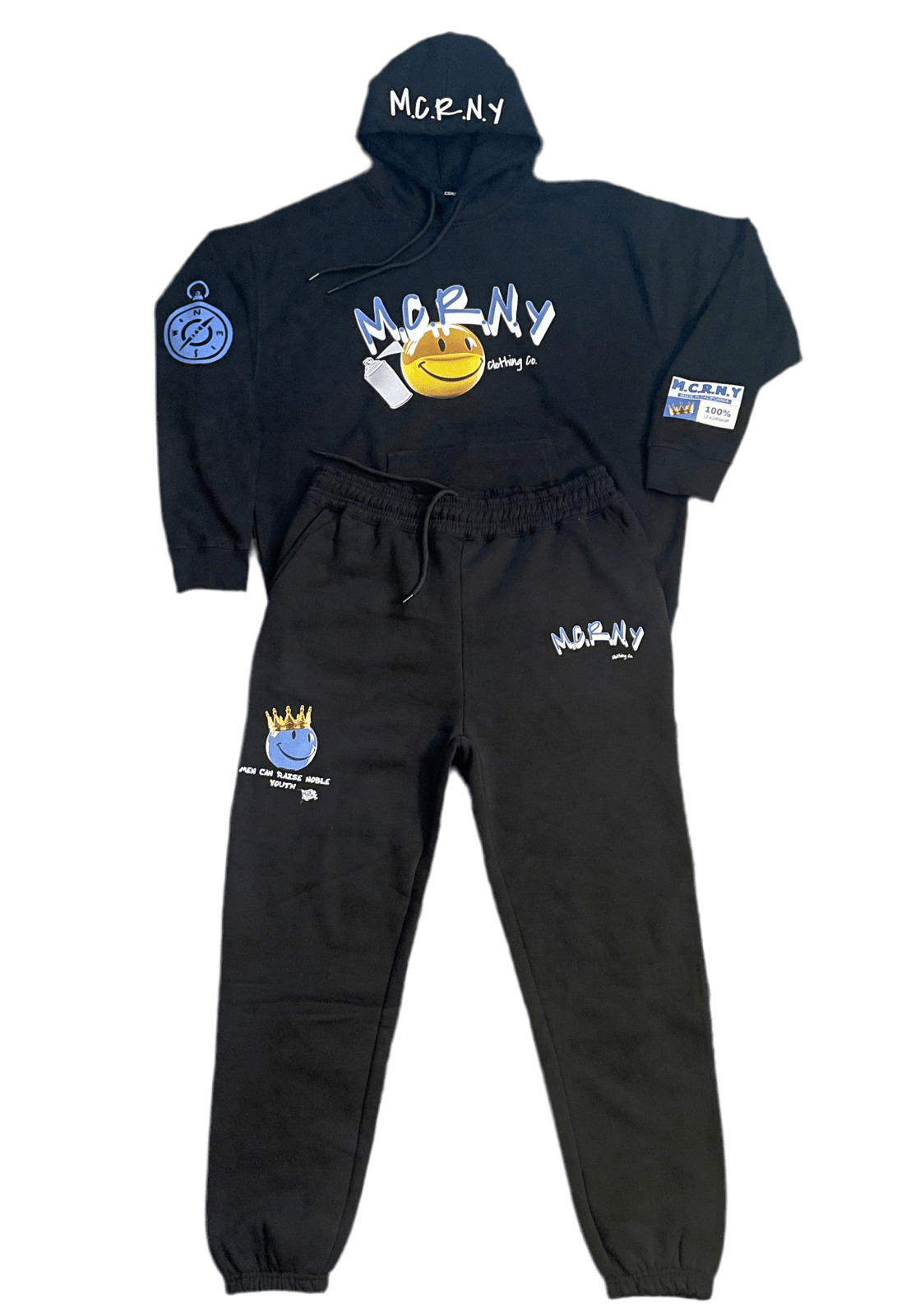 MCRNY “Crowned Smile” Premium Sweatsuit Hoodie - MACKARONEYS - TENDARONEYS MR &TR INC