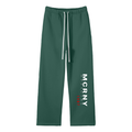 Unisex Solid Color Fleece Straight Leg Pants