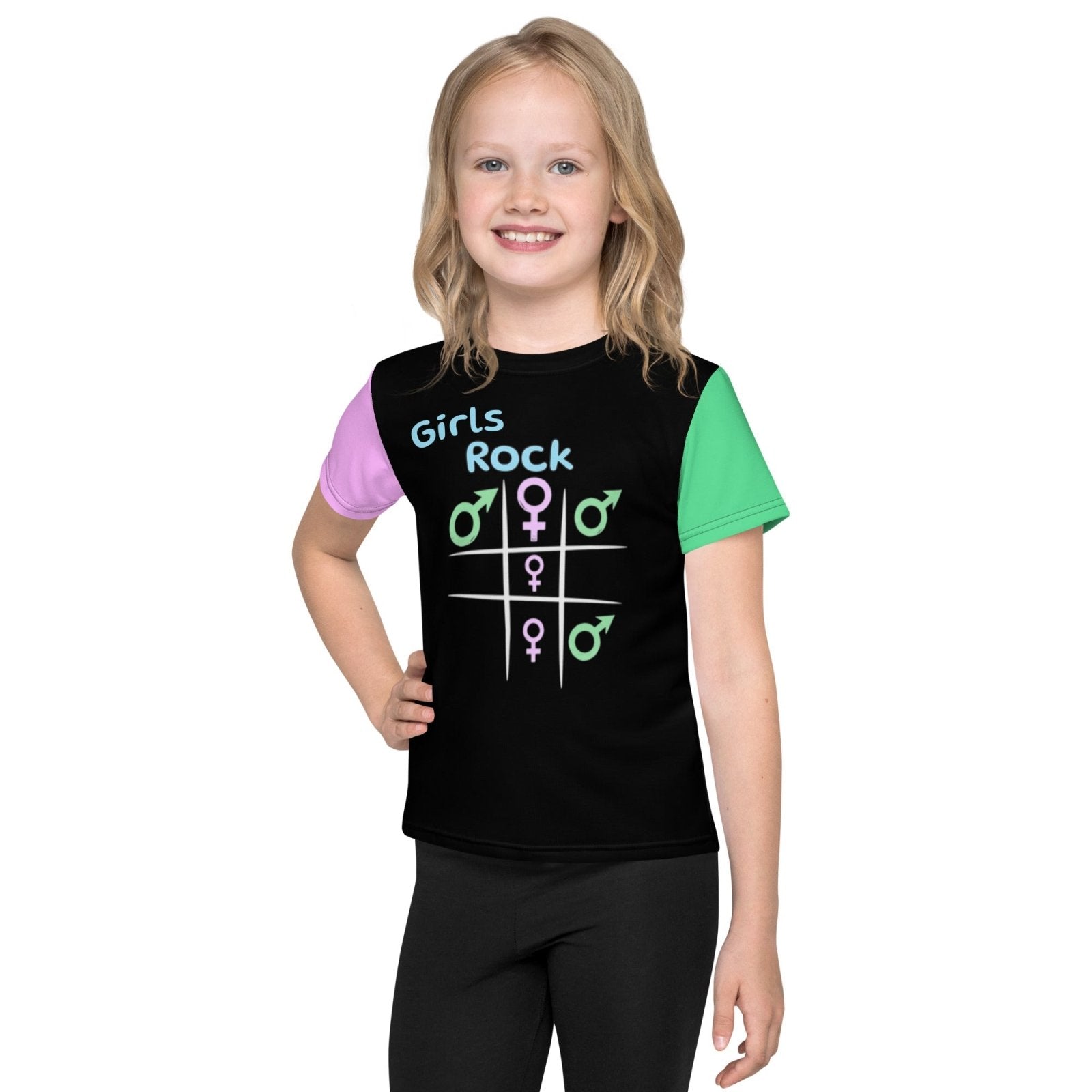 Girls TR t-shirt Tic Tac Toe - MACKARONEYS - TENDARONEYS MR &TR INC