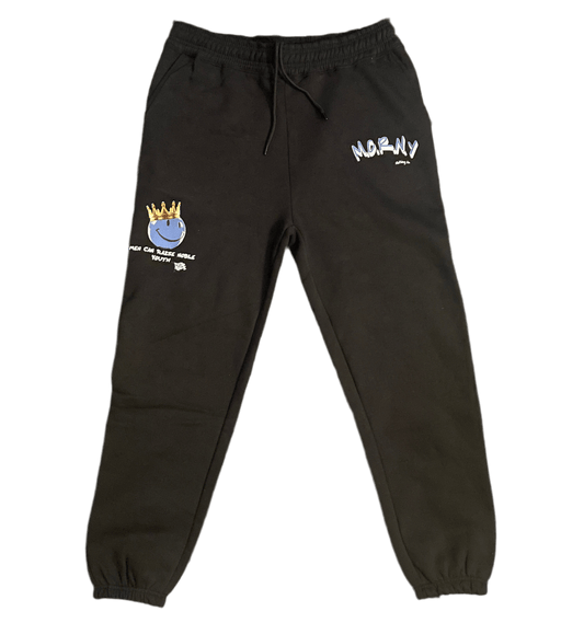 MCRNY “Crowned Smile” Premium Sweatpants - MACKARONEYS - TENDARONEYS MR &TR INC