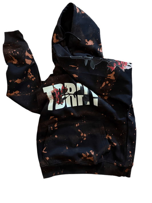 TDRNY tie dye hoodie – “I Grew Through What Tried to Bury Me” Edition - MACKARONEYS - TENDARONEYS MR &TR INC