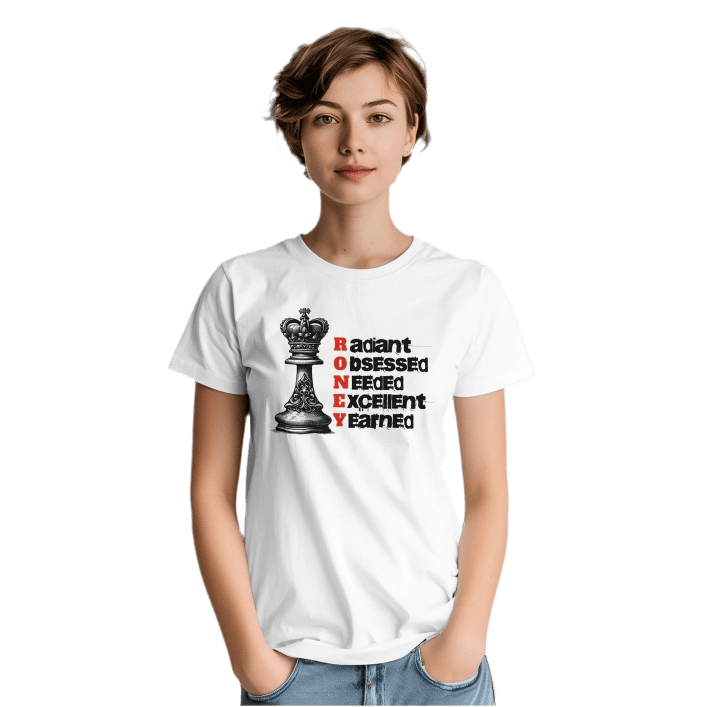 Tendaroneys Womens Acronym Heavyweight Unisex Crewneck T-shirt - MACKARONEYS - TENDARONEYS MR &TR INC