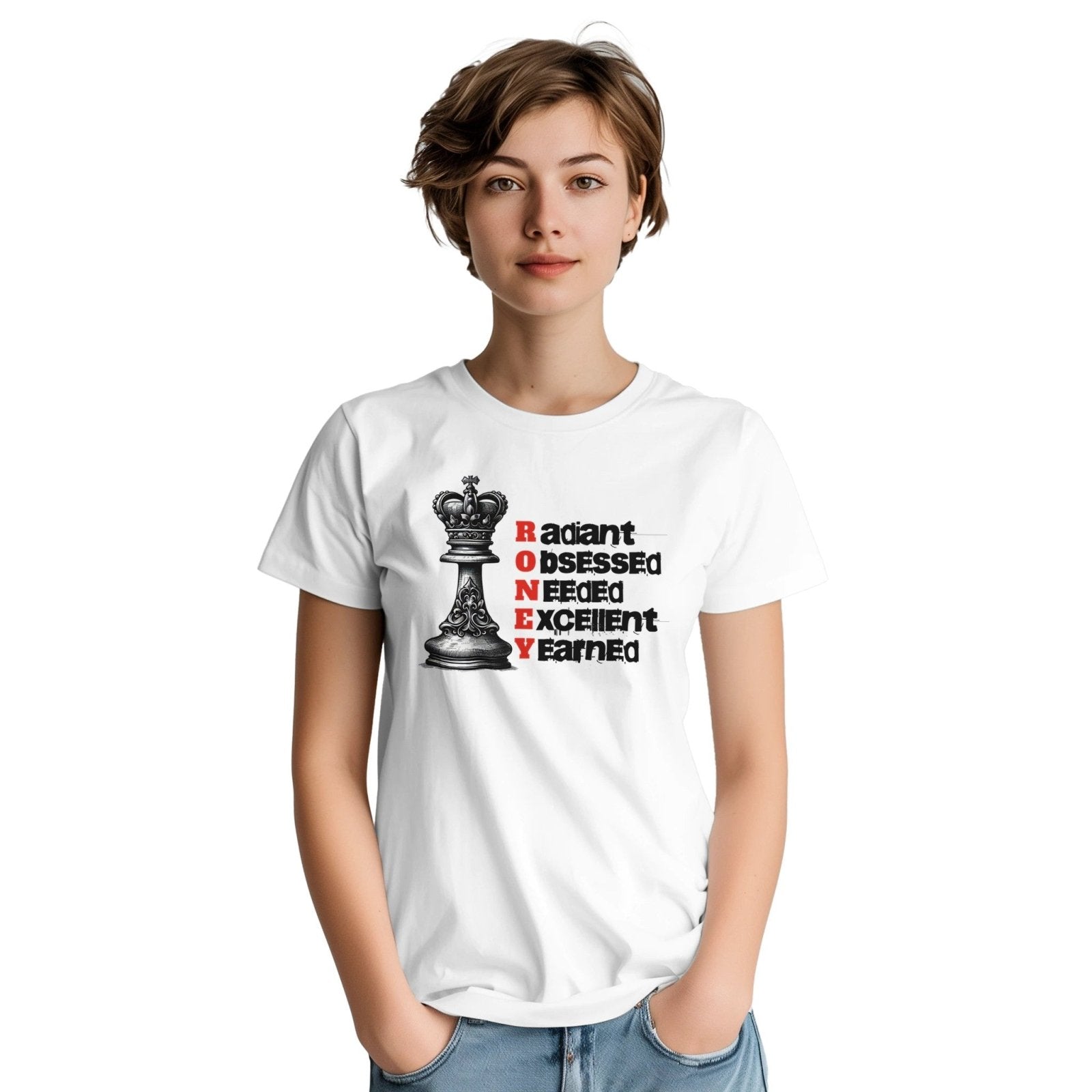 Tendaroneys Womens Acronym Heavyweight Unisex Crewneck T-shirt - MACKARONEYS - TENDARONEYS MR &TR INC