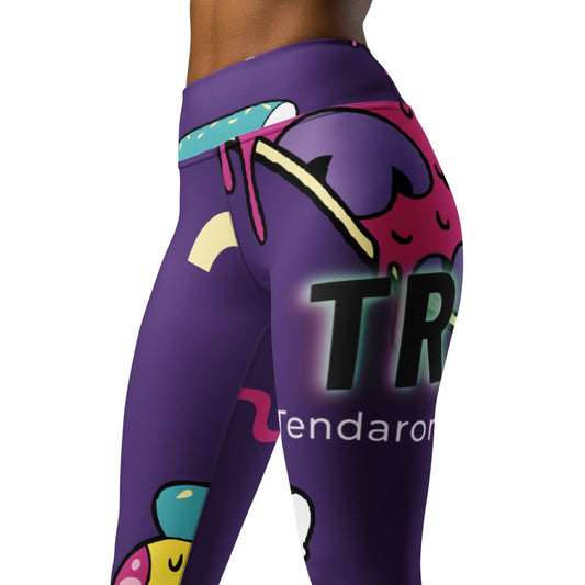 TR Large Print Yoga Leggings - MACKARONEYS - TENDARONEYS MR &TR INC