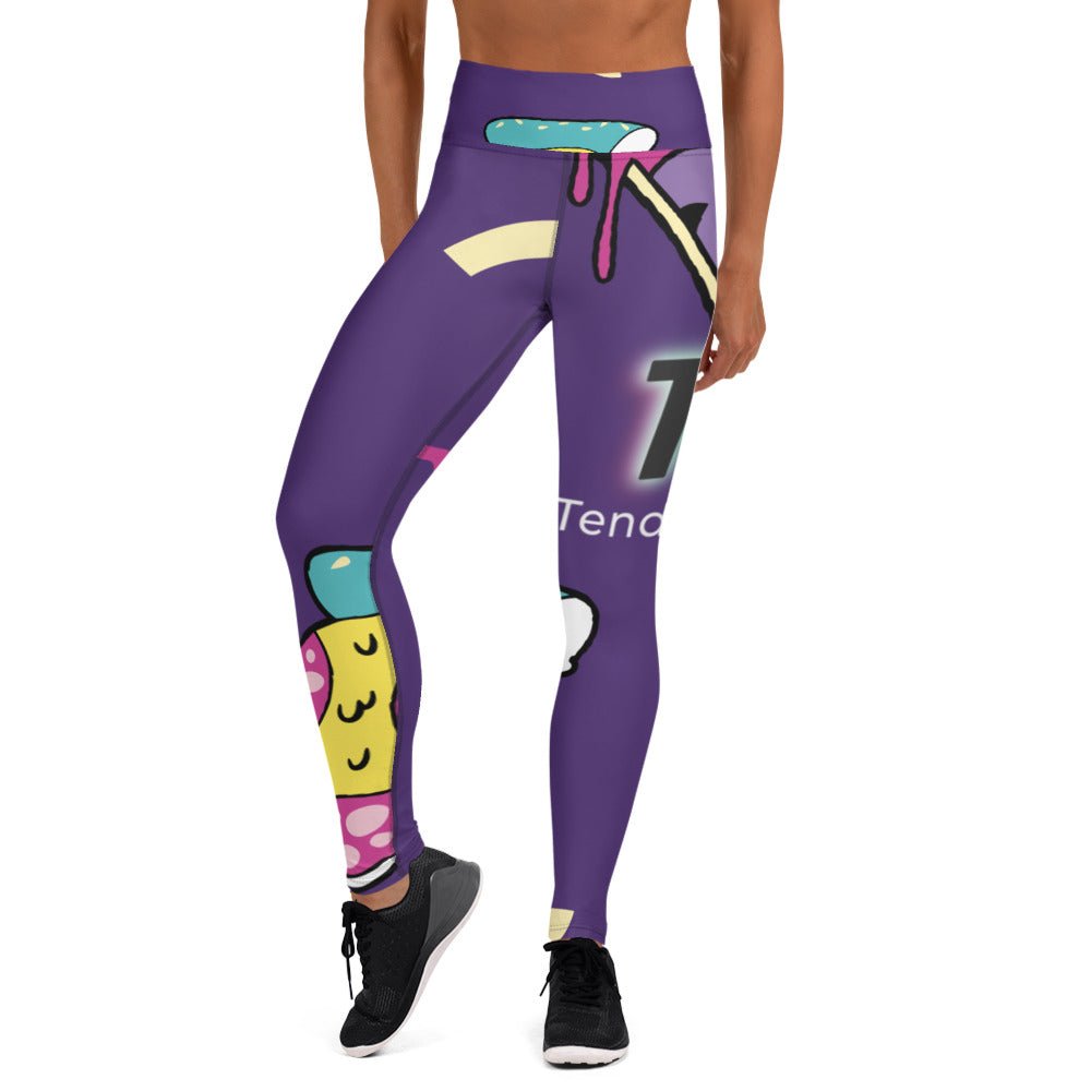 TR Large Print Yoga Leggings - MACKARONEYS - TENDARONEYS MR &TR INC